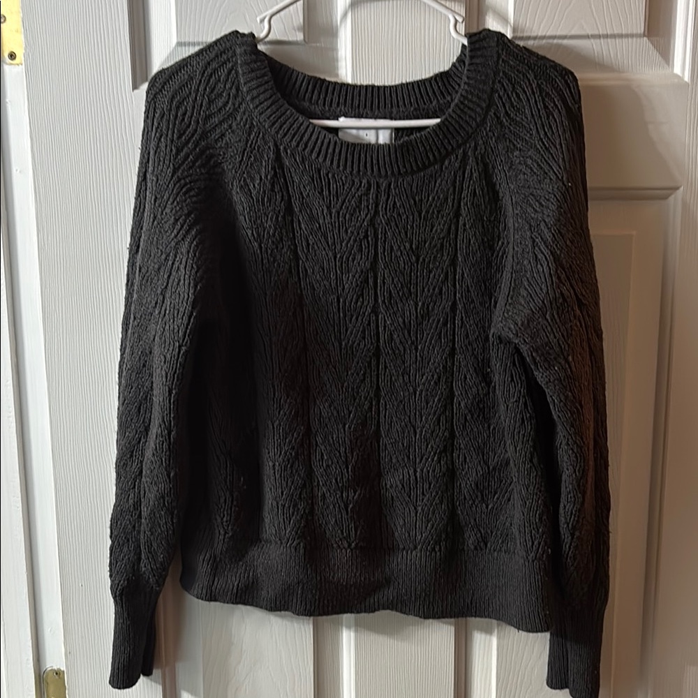 Black Cable Knit Sweater